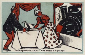 Udstilling 1900 - en skiftefejl (chromolitho) af French School